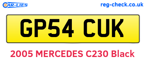 GP54CUK are the vehicle registration plates.