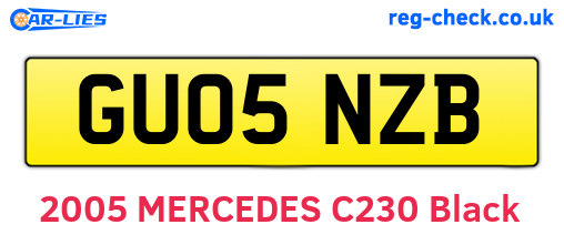 GU05NZB are the vehicle registration plates.