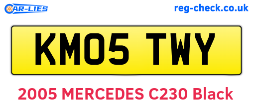 KM05TWY are the vehicle registration plates.