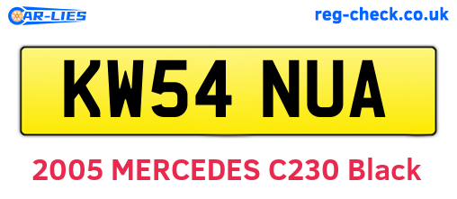 KW54NUA are the vehicle registration plates.