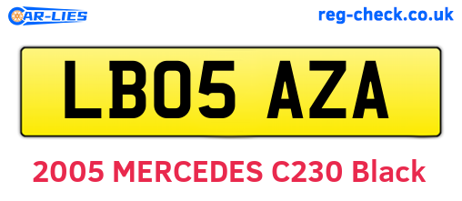 LB05AZA are the vehicle registration plates.