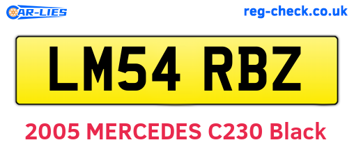 LM54RBZ are the vehicle registration plates.