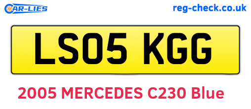 LS05KGG are the vehicle registration plates.