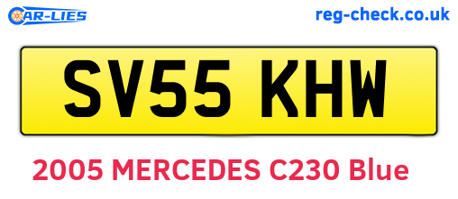 SV55KHW are the vehicle registration plates.