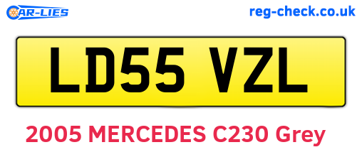 LD55VZL are the vehicle registration plates.