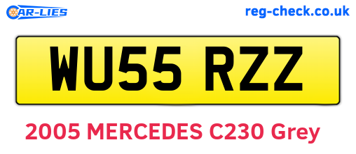 WU55RZZ are the vehicle registration plates.