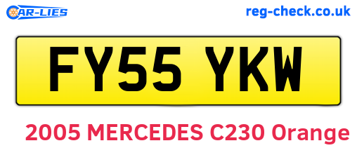 FY55YKW are the vehicle registration plates.