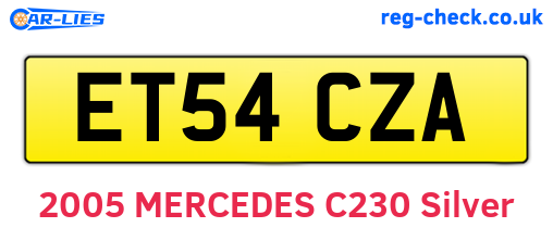 ET54CZA are the vehicle registration plates.