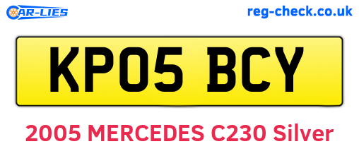 KP05BCY are the vehicle registration plates.