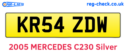 KR54ZDW are the vehicle registration plates.