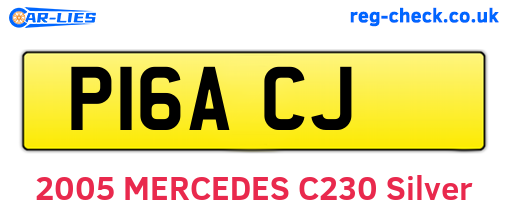 P16ACJ are the vehicle registration plates.