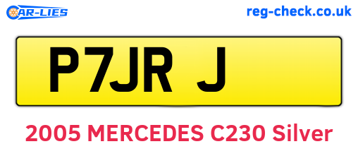 P7JRJ are the vehicle registration plates.