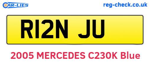 R12NJU are the vehicle registration plates.