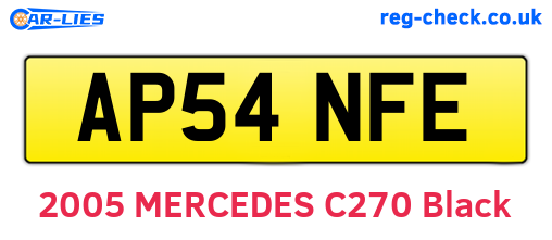 AP54NFE are the vehicle registration plates.