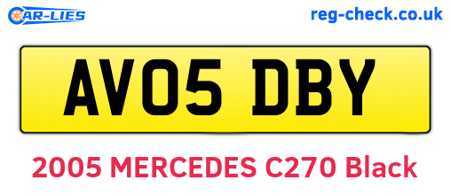 AV05DBY are the vehicle registration plates.