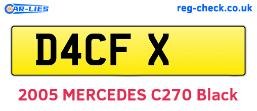 D4CFX are the vehicle registration plates.