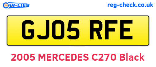 GJ05RFE are the vehicle registration plates.