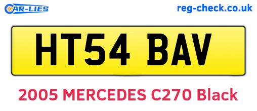 HT54BAV are the vehicle registration plates.