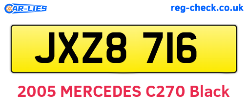 JXZ8716 are the vehicle registration plates.