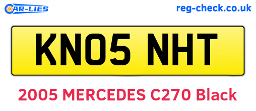 KN05NHT are the vehicle registration plates.