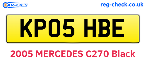 KP05HBE are the vehicle registration plates.