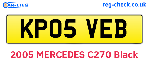 KP05VEB are the vehicle registration plates.