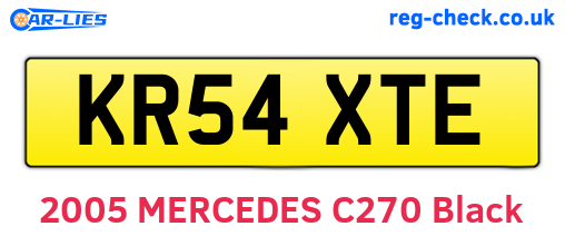 KR54XTE are the vehicle registration plates.