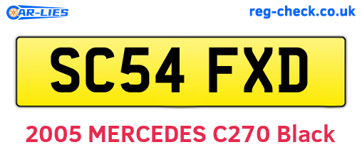 SC54FXD are the vehicle registration plates.