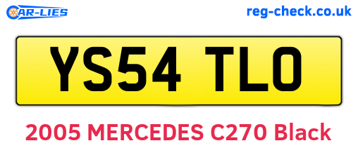 YS54TLO are the vehicle registration plates.