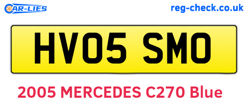 HV05SMO are the vehicle registration plates.