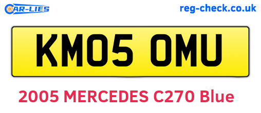 KM05OMU are the vehicle registration plates.
