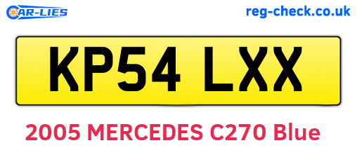 KP54LXX are the vehicle registration plates.