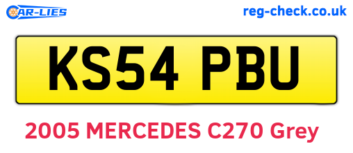 KS54PBU are the vehicle registration plates.