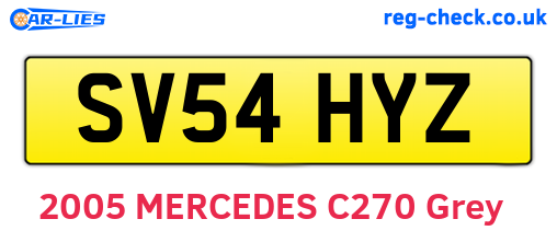 SV54HYZ are the vehicle registration plates.