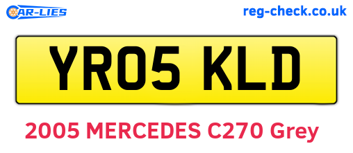 YR05KLD are the vehicle registration plates.