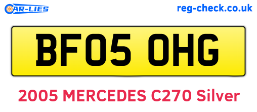 BF05OHG are the vehicle registration plates.