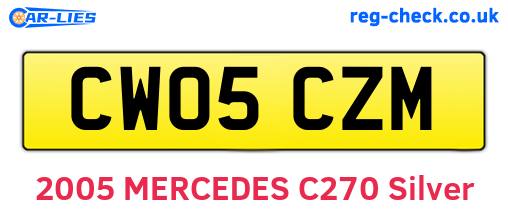 CW05CZM are the vehicle registration plates.
