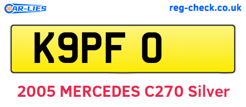 K9PFO are the vehicle registration plates.