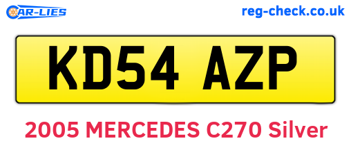 KD54AZP are the vehicle registration plates.