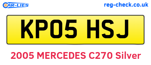 KP05HSJ are the vehicle registration plates.