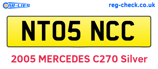 NT05NCC are the vehicle registration plates.