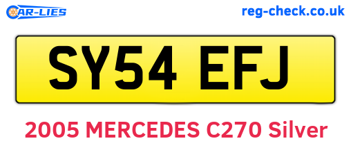 SY54EFJ are the vehicle registration plates.