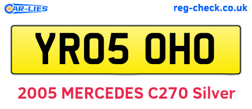 YR05OHO are the vehicle registration plates.