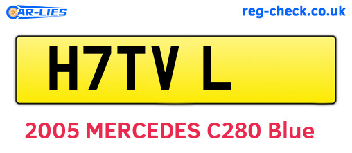 H7TVL are the vehicle registration plates.