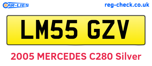 LM55GZV are the vehicle registration plates.