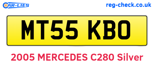 MT55KBO are the vehicle registration plates.