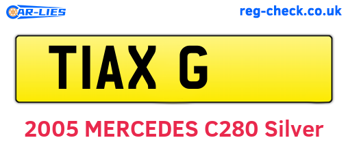 T1AXG are the vehicle registration plates.