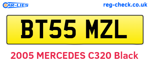 BT55MZL are the vehicle registration plates.