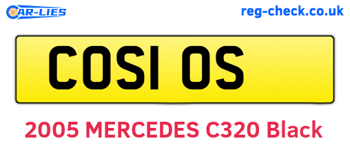 COS10S are the vehicle registration plates.