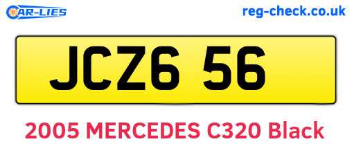 JCZ656 are the vehicle registration plates.